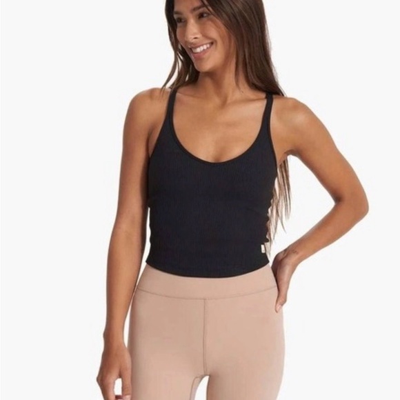 Vuori Black Strappy Back Tank Top - Picture 2 of 6